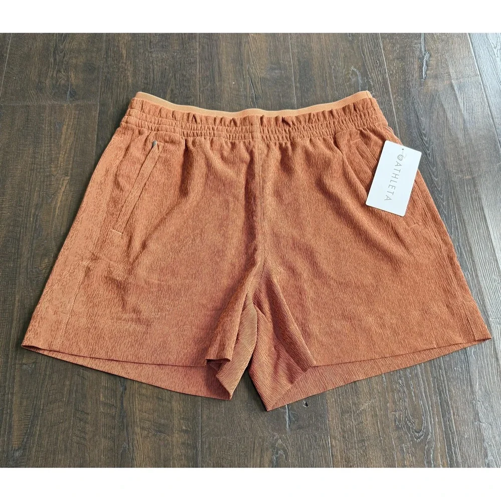 Athleta Echo Shorts Womens 10 Quick Dry Breathable Packable Athletic Running Gym